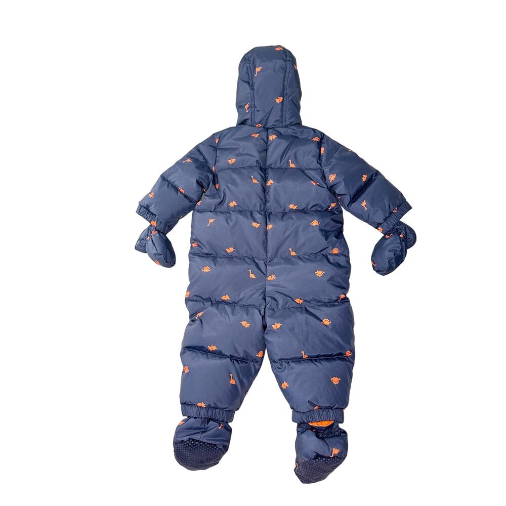 NWT Gap Dinosaurs Print Puffer One Piece Bunting Size 6-12 Months - Picture 6 of 7